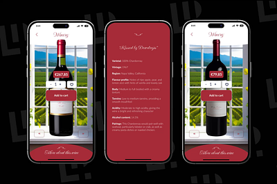 App for selling wine / winery app ✨ app appdesigner applicationdesign applications drinkwine ios mobile mobiledesigner redwine ui uidesigner uiux vino wine wineapp winery