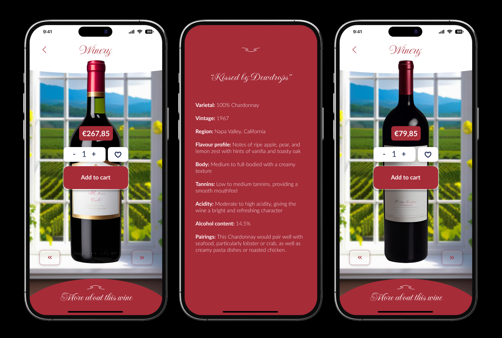 App for selling wine / winery app by Iryna Lohush on Dribbble