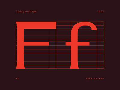 36 days of type: Ff 36daysoftype bold design font glyph graphic design letter f modern sans serif type typography zakk waleko