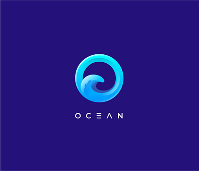 ocean bold brand clever logo vector