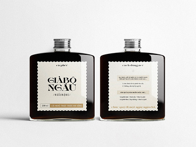 GIA BO NGAU — Branding for Brewed Coffee ☕ branding coffee coffee packaging design graphic graphic design logo package design packaging stamp