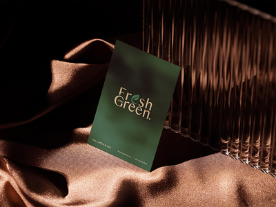 Fresh and Green logo branding coffee design graphic graphic design green logo luxury name card tea