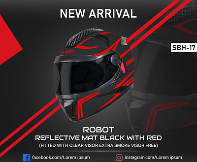 Helmet Social Media Banner art branding design graphic design illustration logo vector