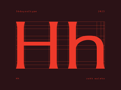 36 days of type: Hh 36daysoftype bold font glyph graphic design letter h modern sans serif type typeface typography zakk waleko