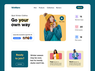 Win Warm UI design. clothes design designer dress fashion graphic design interfacedesign landingpage landingpagedesign productdesign ui uidesign uiux userexperience userinterface ux uxdesign webdesign website winter