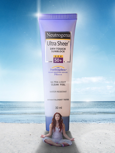 Sunblock graphic design photo manipulation photomanipulation photoshop photoshop art photoshop editing poster ad sunblock