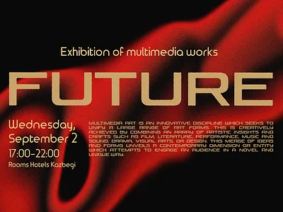 Future! amateur designer des design exhibition poster gradient gradient poster graphic design photoshop poster typography ui ux