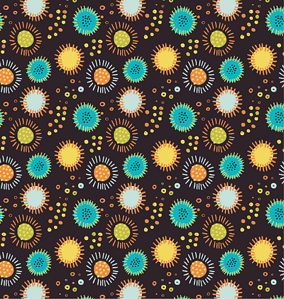 Funky Circles black circle circles digital illustration gift wrap illustration illustrator line orange pattern pattern design repeat repeating pattern seamless seamless repeat teal texture wrapping paper yellow
