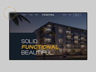 FEDERAL - Real Estate Website branding design graphic design logo realestate ui ux website