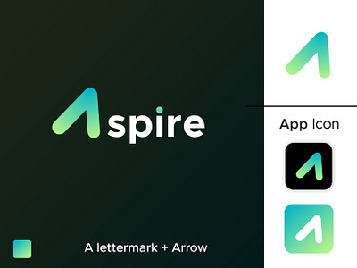 Modern logo design for brand a lettermark app icon arrow aspire brand logo brand mark clean logo company logo graphic design lofofolio logo logo branding logo design logo designer logomark logotipos minimal logo modern logo technology logo website logo