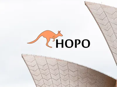 HOPO, Kangoroo logo australia branding challenge daily dailylogochalenge design graphic design illustration kangoro logo motion graphics vector