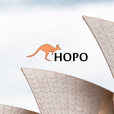 HOPO, Kangoroo logo australia branding challenge daily dailylogochalenge design graphic design illustration kangoro logo motion graphics vector
