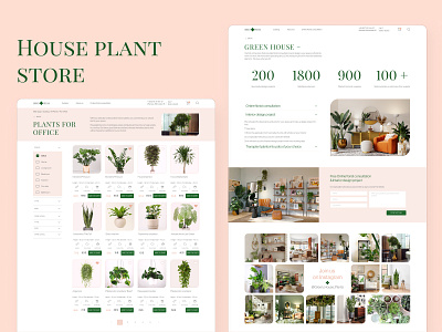 House plant online store design online store ui ux