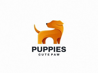 Dog animal design dog illustration logo modern paw puppies simple