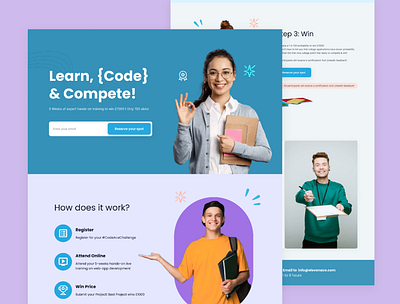 Coding Challenge website landing page agency website coding challenge coding website design landing page landing page ui website design website ui