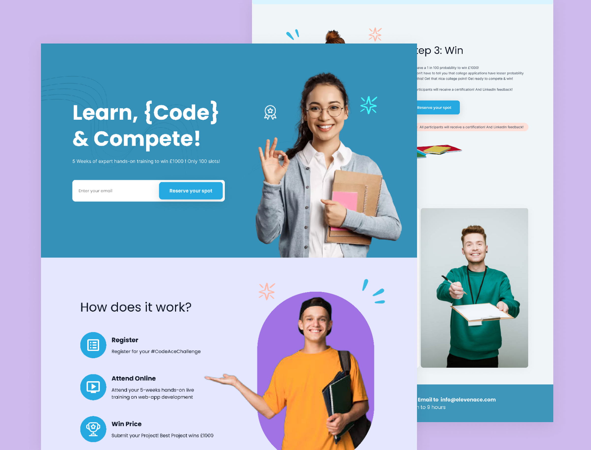 Coding Challenge website landing page by Mahedi Hasan Parves on Dribbble