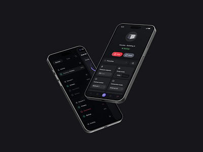 Flexi Controller app automation clean dark dashboard design industrial ios mobile modes saas ui ux