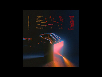 Rejected Album Artwork 3d album artwork design lighting minimal music robot typography