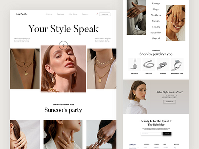 Jewelry Website Shop UI daily ui design graphic design hero section home page interface landing page minimal ui typography ui ui designer ui ux design uiux ux design web web page web uiux webdesign webdesigner website