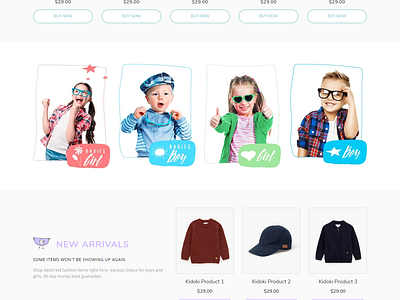 Kids Wear website design using wix design dropshipping store homepage design illustration landing page design logo online store shopify web design website design