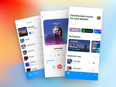 Music Player design mobile mobile app ui ux
