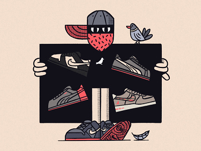 Staple Pigeon all the pretty colors character fashion illustration jeff staple nathan walker pigeon pigeon dunks shoes sneaker fiend sneakers staples