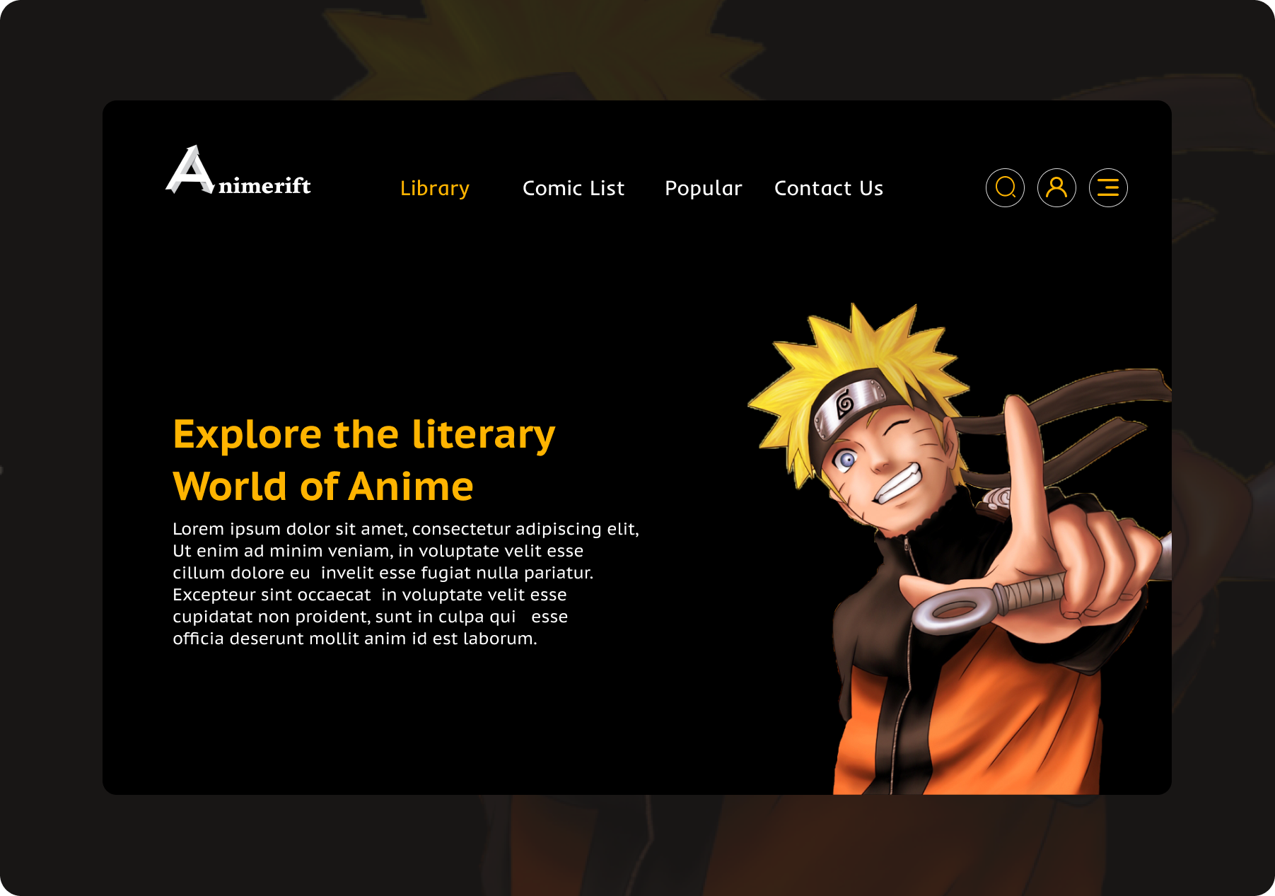 Manga Style Design animation branding ui