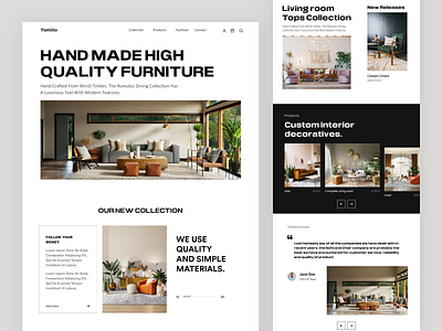 Furniture Website Landing Page adobe xd branding design ecommerce figma home page illustration interface design landing page logo minimal ui store website ui ui ux design uiux user experience ux design web webdesign website