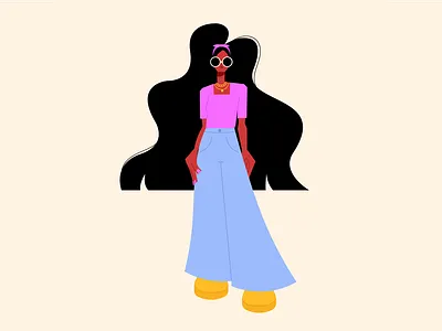 girl character character design digital illustration flat girl illustration illustration 2d illustrator vector