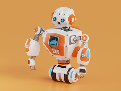 Robot AI 3D Illustration 3d 3d icon 3d modelling 3dart 3dillustration ai artificial inteligence character cinema4d robot ui webdesign