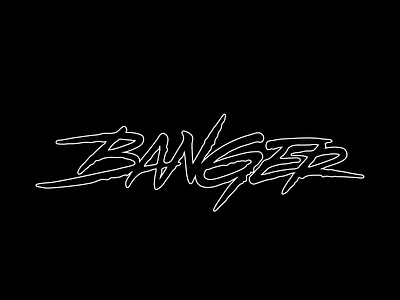 Banger calligraphy font lettering logo logotype typography vector