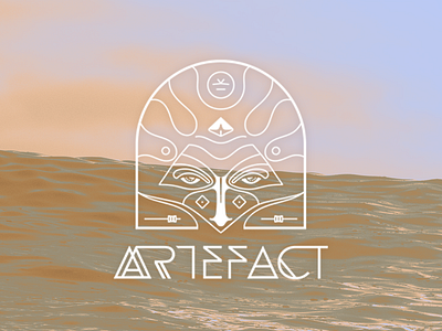 ARTEFACT Records // logo design alchemy artefact blue eyes face font design graphic design house music letters logo minimal techno premium progressive house sand sea solar tribe type creation typeface typography