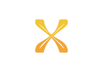 X dynamic letter letter letterdesign logo logodesign orange x yellow