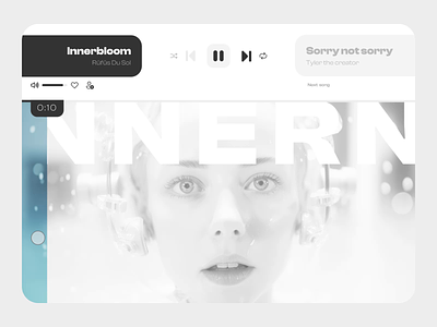 Interface animation for music player ai animation illustration midjourney motion design music player uidesign website