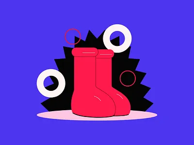 Big Red Boots digital illustration fashion flat illustration illustration 2d illustrator shoes vector