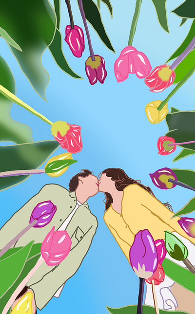 Love in Spring illustration