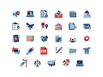 Democracy Icons for Indivisible america campaign democracy design icon illustration politics ui usa vector vote
