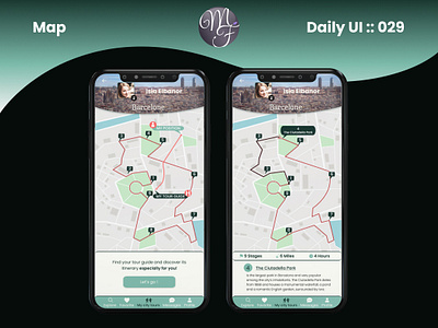 Map Daily UI 029 app application branding call to action cta daily ui design follow followers friend graphic design guide guidesy illustration map tourism travel ui ux visit