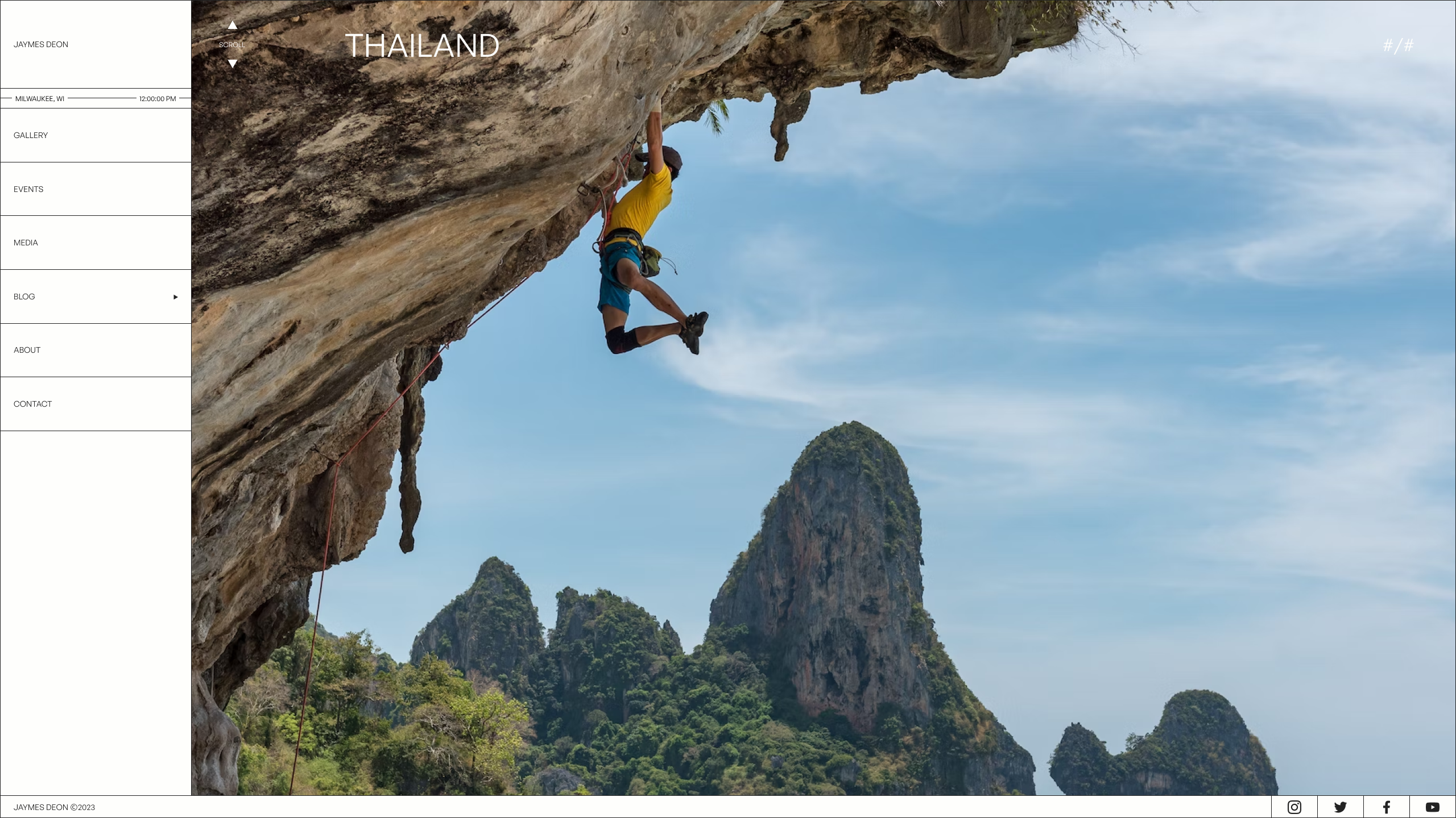 Gallery page on desktop