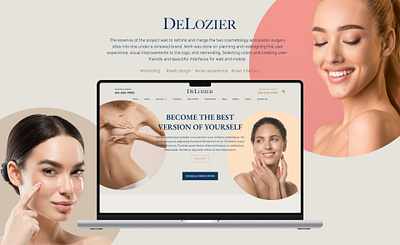 plastic surgery website branding design ui ux