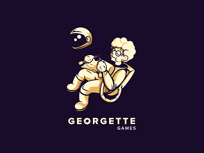 Georgette Games - Logotype design game illustration logo