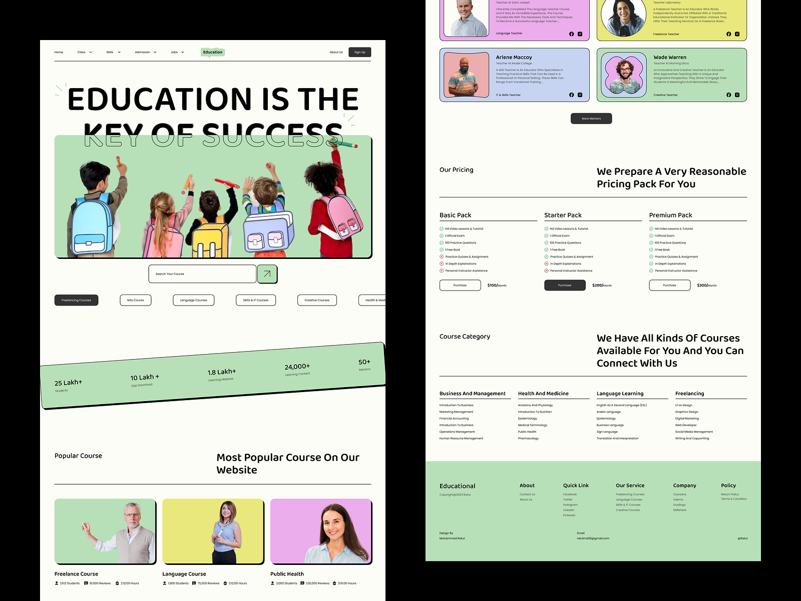 UI/UX For Educational Website Design by Muhammad Ratul on Dribbble