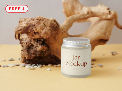 Free Jar with Root Mockup branding design download free freebie identity jar label logo mockup packaging psd template typography