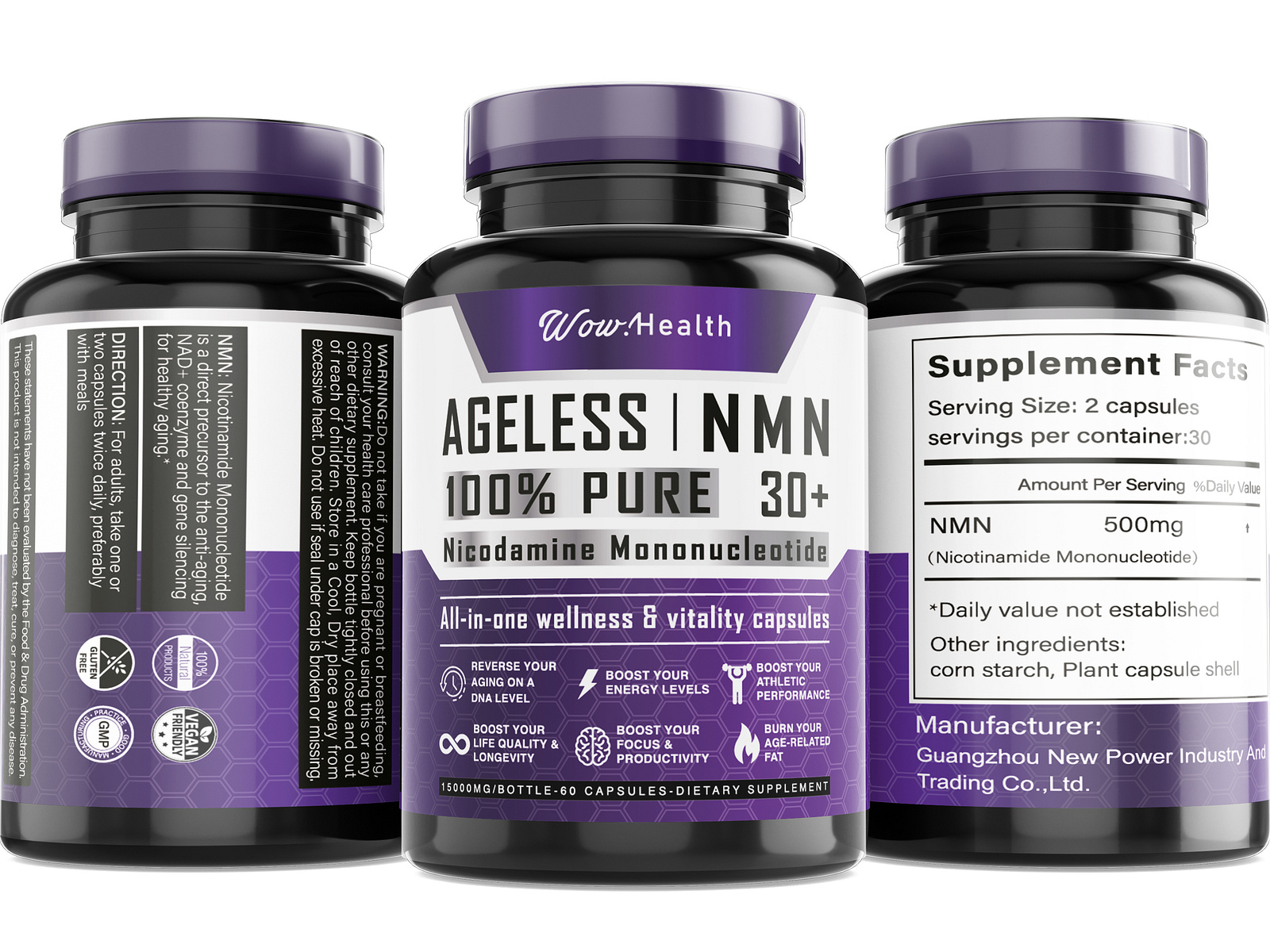 Pure NMN Supplement Bottle Label Mockup by ABDUL BASID on Dribbble