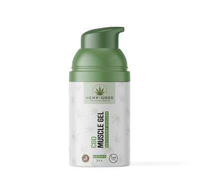 CBD MUSCLE GEL cbd design gel label label design lotion marijuana muscle gel product label product label design
