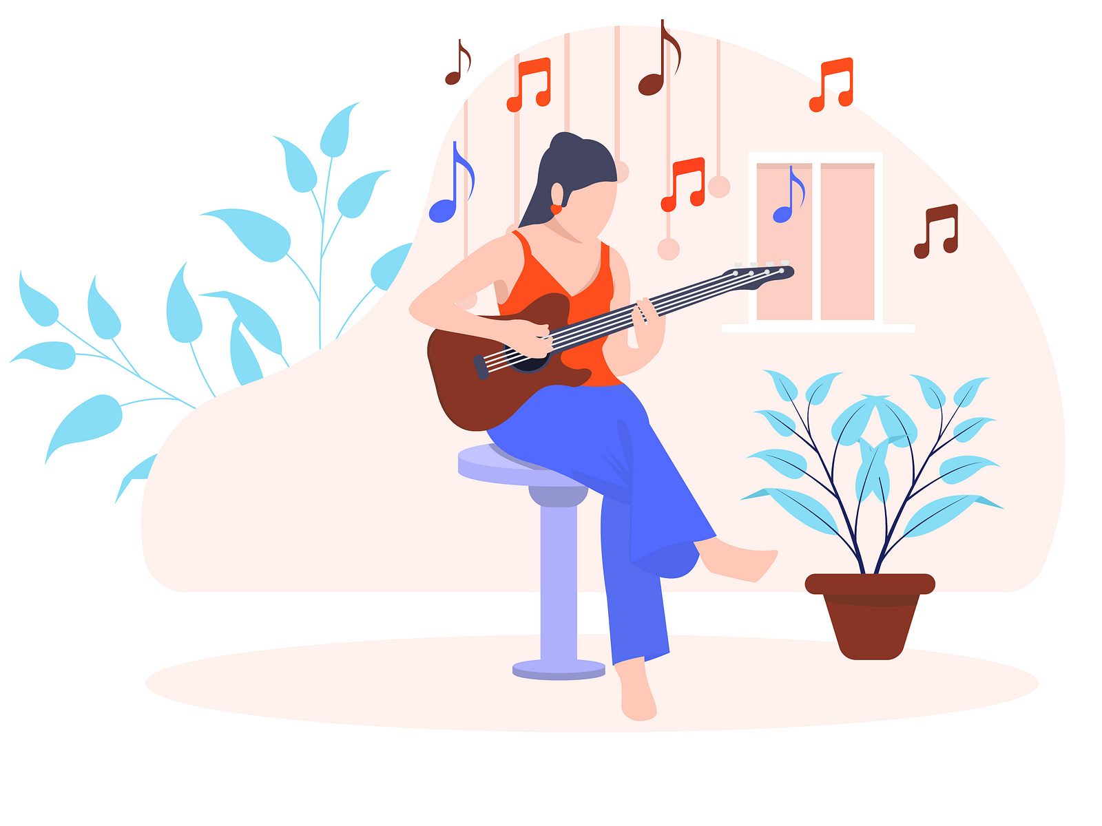 Flat illustration (music industry) by tamim on Dribbble