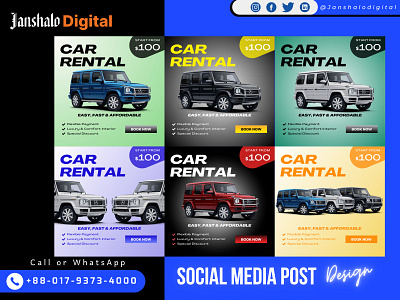 Car Rental Promotional Banner Design banner branding car rental banner car rental poster design facebook post design graphic design instagram post post design posters social post design