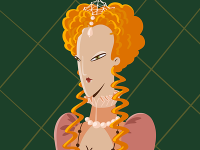 Danny the Vampire #4 | Queen art avatar beautiful cartoon character creature crown design female ghoul girl illustration nft portrait princess queen royalty teeth vampire woman