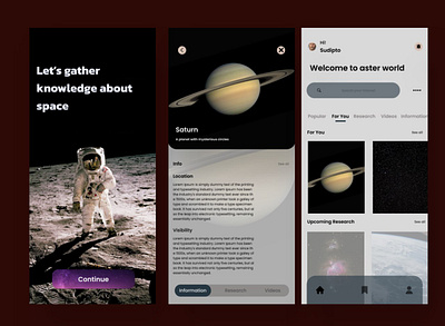 Space app design branding design mobile app design ui ui ux design ux web