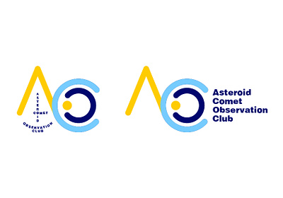 Asteroid & Comet Observation Club ACOC logo variations & posters branding club design galaxy graphic graphic design logo poster space